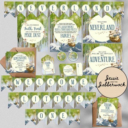Neverland Baby Shower Invite Neverland Baby Shower Invite