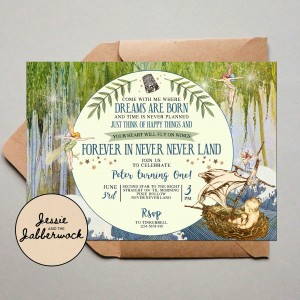 Neverland First Birthday Invite