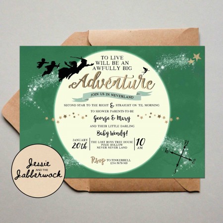 Green Neverland Adventure Invite Green Neverland Adventure Invite