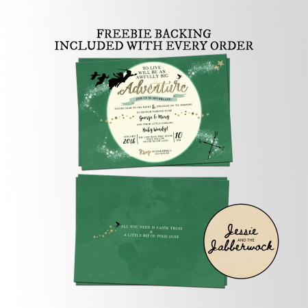 Green Neverland Adventure Invite Green Neverland Adventure Invite