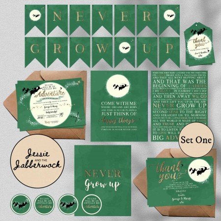 Green Neverland Adventure Invite Green Neverland Adventure Invite