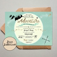 Mint Green Neverland Adventure Invite