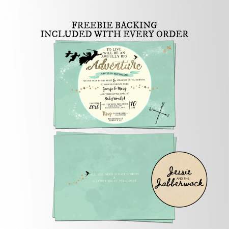 Mint Green Neverland Adventure Invite Mint Green Neverland Adventure Invite