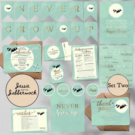 Mint Green Neverland Adventure Invite Mint Green Neverland Adventure Invite