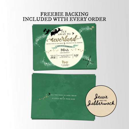 Green Neverland Moon Invite Green Neverland Moon Invite