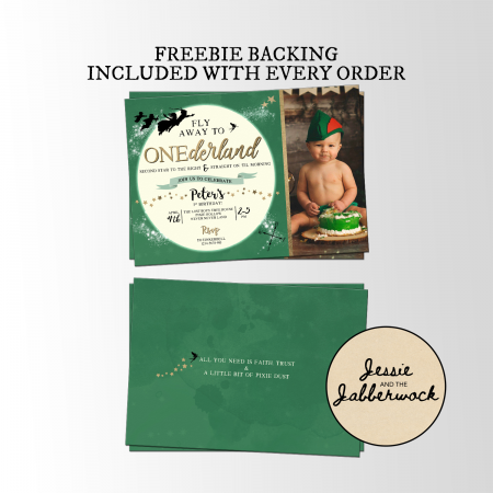 Neverland ONEderland Photo Invite Neverland ONEderland Photo Invite