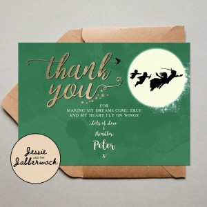 Neverland Birthday Thank you Note
