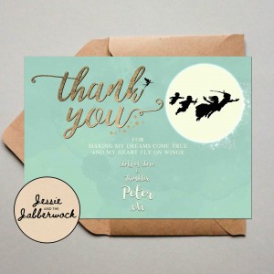 Neverland Birthday Thank you Note