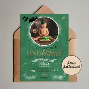 Neverland ONEderland Photo Invite