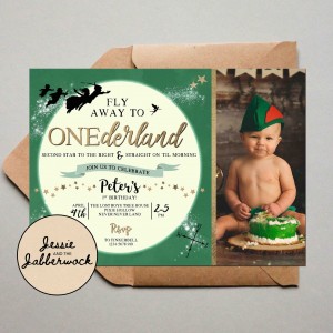 Neverland ONEderland Photo Invite