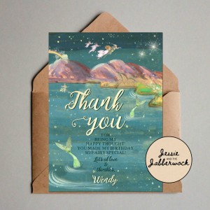 Neverland Birthday Thank you Note