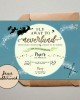 Teal Neverland Moon Invite Teal Neverland Moon Invite