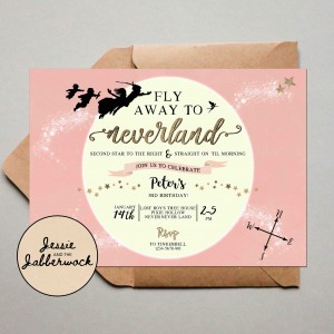 Pink Neverland Moon Invite