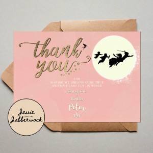 Neverland Birthday Thank you Note