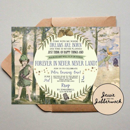 Vintage Peter Pan Invite Vintage Peter Pan Invite
