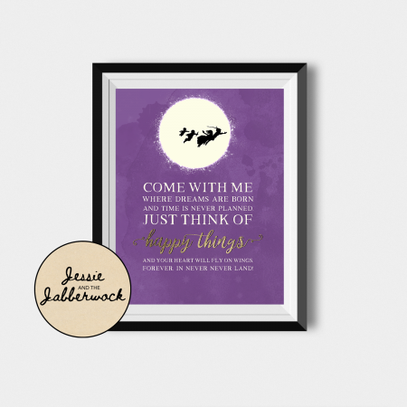 Purple Neverland Moon Invite Purple Neverland Moon Invite