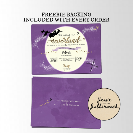 Purple Neverland Moon Invite Purple Neverland Moon Invite