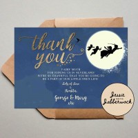 Blue Neverland Baby Thank you Note