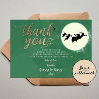 Green Neverland Baby Thank you Note