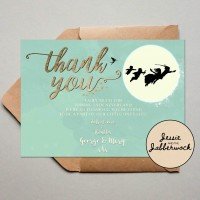 Mint Neverland Baby Thank you Note