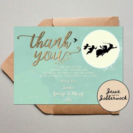 Mint Neverland Baby Thank you Note Mint Neverland Baby Thank you Note