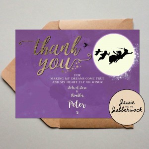 Neverland Birthday Thank you Note