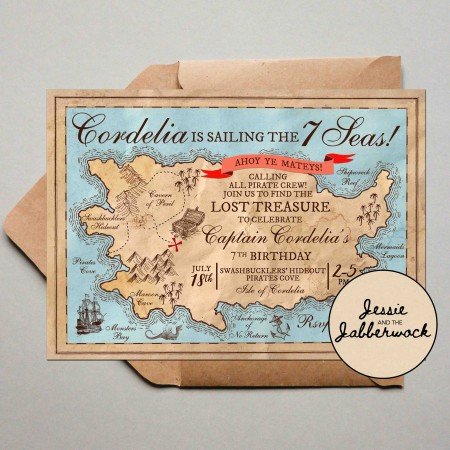 Sail the 7 Seas Map Invite Sail the 7 Seas Map Invite