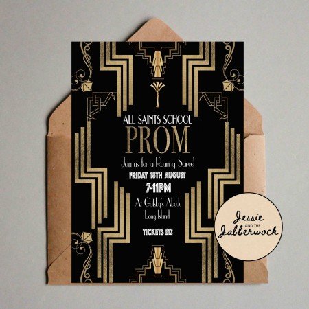 Great Gatsby themed Invite Great Gatsby themed Invite