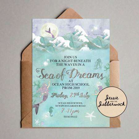 Sea of Dreams, Ocean themed Invite Sea of Dreams, Ocean themed Invite