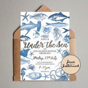 Under the Sea themed Invite