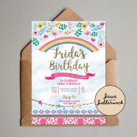 Fiesta Flower Power Rainbow Invite