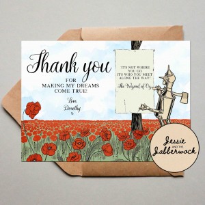Wizard of Oz Thank you Note