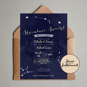 Constellation Baby Shower Invite