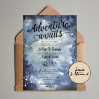 Galaxy Baby Shower Invite