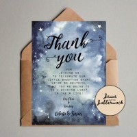 Galaxy Baby Thank you Note