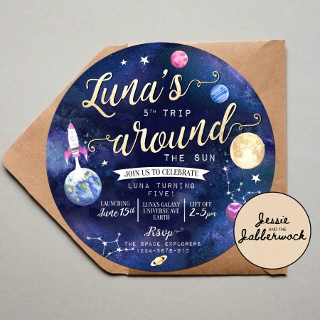 Rocket Ship, Space Galaxy Invite Rocket Ship, Space Galaxy Invite