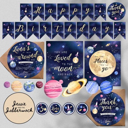 Rocket Ship, Space Galaxy Invite Rocket Ship, Space Galaxy Invite