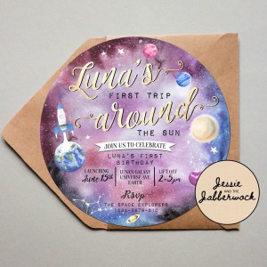 First Trip around the Sun, Space Galaxy Invite