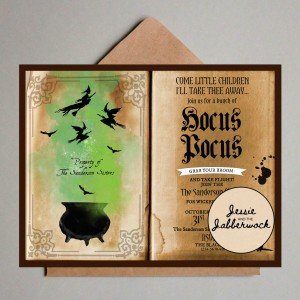 Hocus Pocus Spellbook Invite