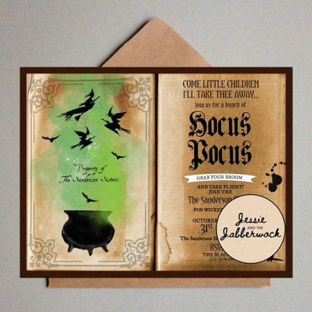 Hocus Pocus Spellbook Invite Hocus Pocus Spellbook Invite