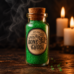 Bone of Ghoul  Lime Sugar Crystals Potion Bottle