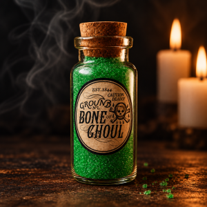 Bone of Ghoul  Lime Sugar Crystals Potion Bottle