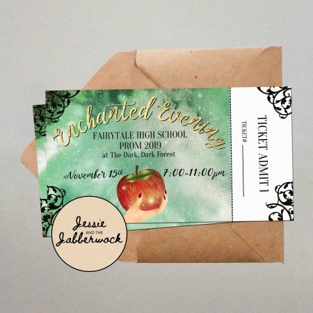 Enchanted Evening, Fairy Tale, Snow White Ticket with stub Enchanted Evening, Fairy Tale, Snow White Ticket with stub
