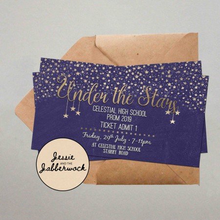 Navy and Gold Stars Event Ticket Navy and Gold Stars Event Ticket