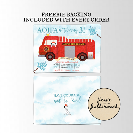 Fire Engine Invite Fire Engine Invite
