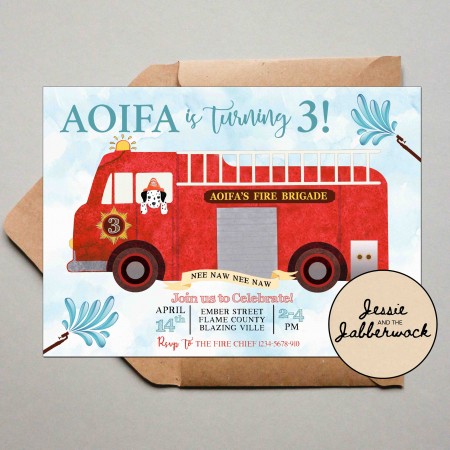 Fire Engine Invite Fire Engine Invite