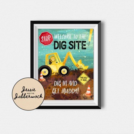 Digger Construction Invite Digger Construction Invite