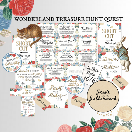 Wonderland Treasure Hunt Printable Wonderland Treasure Hunt Printable