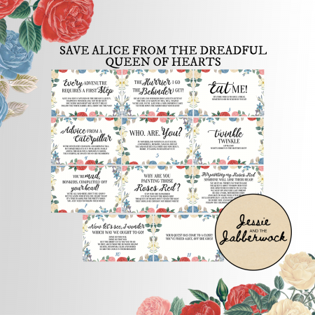 Wonderland Treasure Hunt Printable Wonderland Treasure Hunt Printable