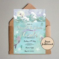  Under the Sea Mermaids Invite